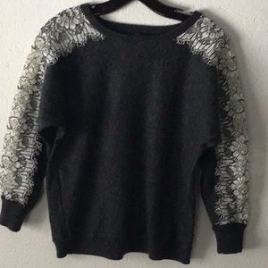 JCrew Lace Sleeve sweater Women’s